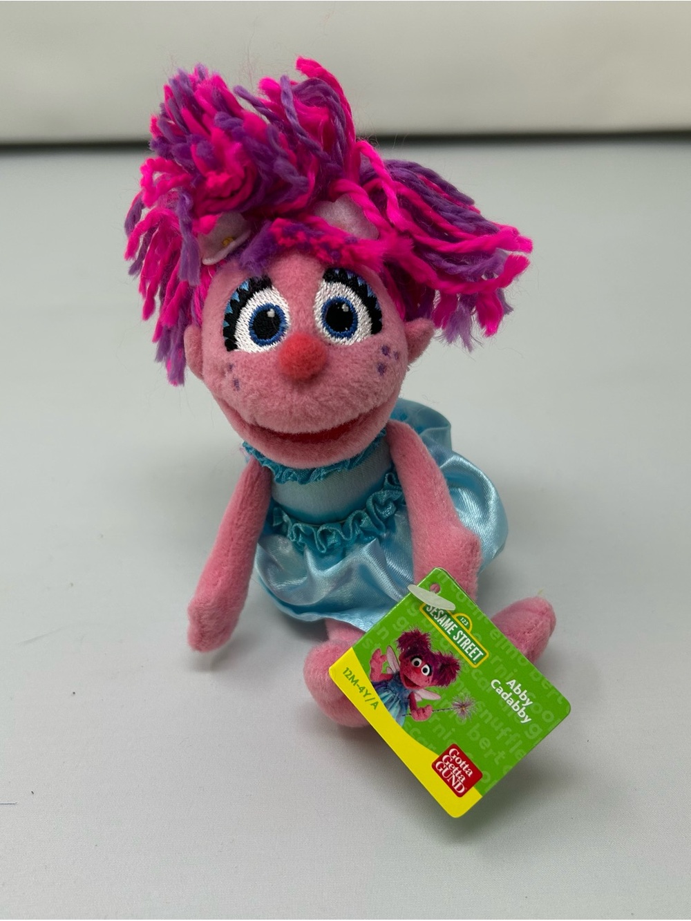Sesame Street Abby Cadabby Plush - Pink & Purple Hair, Blue Dress